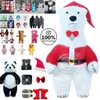 Gigantyczny niedźwiedź polarny nadmuchiwany kostium Street Funny Polar Bear Mascot Costume Dorosły Plush Mascot Suit Charakter Cosplay