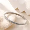 Bangle Fashion Roman siffror Armband Crystal för kvinnor Rostfritt stål Guldpläterad runda lyxdesigner smycken Par gåva