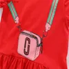 Conjuntos de roupas Salting medidores 2-7t Cirtas de crianças com bolsa de saia impressão de meninas roupas de manga curta de verão Tops Camisas Camisas Y240412