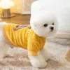 Vêtements pour chiens automne et vêtements d'hiver Cartoon ours de veste en velours brodé