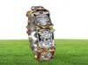 Eternità professionale Diamonique CZ Diamond simulato 10kt Whiteyellowowello Oro Festa da sposa Piena Dimensione 5-16784619