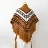 Herfst etnische stijl Poncho voor vrouwen Boheemse vlecht Tassel cape voor vrouwen strandreisfotografie sjaaljaagse dames elegante mantel