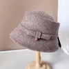 Beretti cappelli invernali morbidi per berretti per le donne Cappello Fedora in lana di fiore cloche Ladies Gatsby Style Caldo secchio elegante