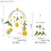 Mobiler# Baby Mobile Rattles Toys Bee Flowers Holder Bell Mamma handgjorda leksaker i 0-12 månader nyfödda sovrum barns rum dekor y240412