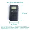 Radio Portable Radio Mini Pocket FM AM Step 9/10KHZ Digital Receiver LCD Screen High sensitivity with Loudspeaker Telescopic antenna