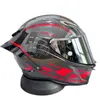 Motosiklet Kaskları Dot Onaylı Karbon Fiber Malzeme RR Kask Motokros Büyük Spoiler Binicilik Tam Yüz Capacete Casque