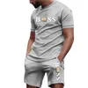 Męskie dresy 2024 Letnie sportowe noszenie zestaw t-shirt z krótkim rękawem i szorty Dwukierunkowe ubrania treningowe koszykówki