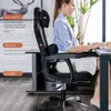 Chaise de bureau inclinable de 135 ° avec roues universelles silencieuses et éponge haute densité confortable éponge à haute densité pivotante ergonomique