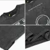 Projektant T koszule francuska tee gruba bawełna 260GSM vintage retro z prania z nadrukiem krótkim rękawem Tops Streetwear Lose Oversizeum Design