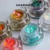 Skugga chary lätt att tillämpa multikrom gelögonskugga kameleon glänsande gelögonskuggor flingor gel ögon makeup glitter kosmetik