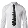 Bow Ties Piano Print Music Remarques Unisexe Casual Coup Tie Daily Wear Strighment Striped Slim Cravat