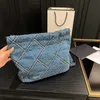 vinatge cross body designer denim bag chian hobo bag classic Diamond Lattice Handbags For Women fashion street cc shoulder bags with purse 240412