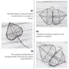 Decorative Flowers 2pcs Wire Wreath FrameHeart Shape Pot Metal Hanging Planter Flower Basket Wall Holder For Indoor Outdoor Home