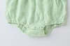 Baby Rompers Kids Clothes Infants Jumpsuit Summer Thin Newborn Kid Clothing avec chapeau rose jaune vert v7yo #