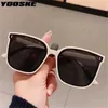 Sunglasses YOOSKE Retro Polarized Sunglasses Men Women Popular Square Sun Glasses Ladies Black Eyeglasses Driver Goggles UV400 Mirror 240412