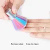 Rainbow Nail Art Dust Brush Soft Glitter Powder Remover Pen Borsts Cleaner Nail Acrylic Brush Remover Handle Rosestones F9E0