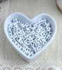 500 perle sciolte da 500 perle a mano Cubo White Numberheartsymble Acrilic perline 6 mm per gioielli che producono braccialetti1803746