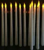 30 pieces 11 inch Led battery operated flickering flameless Ivory taper candle lamp Stick Wedding Home table decor 28 cmAmber Y2017263924