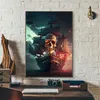 Винтажный череп пиратский корабль плакат холст море неблагоприятная погода раскраска принты стены художественные картинки для гостиной домашний декор