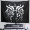 FFO Viking Helmet Skull Hammer Odin Myth Horn Print Pattern Tapestry Home Bedroom Living Room Wall Decor Backdrop Cloth