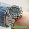 Famous AP Wrist Watch Royal Oak Series 26240st Precision Steel Green Green Mens Fashion Loisir Business Sports Back Transparent Mechanical Watch