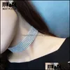 Pendant Necklaces Mtiple Layers Crystal Choker Necklace For Women New Bijoux Maxi Statement Collier Fashion Jewelry Drop Delivery Pend Dhozd