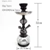 Other Home Garden Mini Portable Metal Hookah Single Pipe Double Tubes Arabian Shisha Set Accessories Narguile Gift Complete Hookah L46