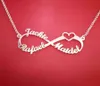Rostfritt stål Anpassat namn Halsband Personligt Rose Gold Silver Infinity Pendant Friendship Necklace Jewelry Friend Gift 2111233286636