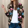 Women's Jackets Womens Casual Daily Lightweight Zip Up Jacket Floral Print Coat Stand Short Sports Outwear Zipper Trendy Tops