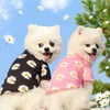 Hundkläder husdjur valp t shirt väst kläder vår och sommarstil resor tryckt kort ärm t -shirt små medelstora hundar