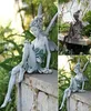 Flower Fairy Sculpture Garden Landscaping Yard Art Ornament Harts Turek Sitting Staty Outdoor Angel Figurines Craft Decoration Q02475443