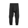 Pantalon de pantalon masculin Style lavé en détresse en difficulté tridimensionnelle coupe multi-poche à fermeture éclair entre les hommes et les femmes.