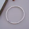 Chaines ashiqi 7,5-8,5 mm Natural Natural Freshwater Pearl 925 Collier en argent sterling bijoux pour les femmes mariée mariage