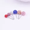 Stud Earrings 6pairs/set 6/8mm Rhinestone Ball Beads Set For Women Red Blue White Crystal Brincos Wedding Party Jewelry Kit