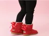 Designeruine Leather Toddlers Snow Boots Solid Botas de Nieve Winter Girls Footwear幼児の女の子ブーツ5146594