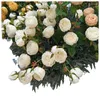 Kwiaty dekoracyjne sztuczne rośliny. Trzy-trasowe królewskie róże ślubne dom domowy gościnny fake