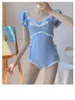 Frauen Badebekleidung Das Himmelblau ist rein sexy schöne lolita einteilige zeigt dünne Mädchenstile der Sommerstudenten
