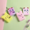 1 ~ 8pcs niedliches Katzen -Plüsch -Notizbuch für Kawaii Anhänger Keychain Purry Katzen Notizbuch Daily Planer Journal Book Note Pad Pad