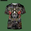 Męskie bluzy bluzy moda fajna maska ​​sarai graficzna T-shirt Summer New 3D Printing Mens T-shirt Personalizowany okrągły okrąg