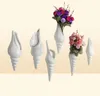 Vases 3 TYPES Modern White Ceramic Sea Shell Conch Flower Vase Wall Hanging Home Decor Living Room Background Decorated7422499