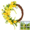 Декоративные цветы 35 см/13,7 дюйма весеннего венка искусственное раскопление дверей ротана для летнего осеннего фестиваля урожая