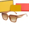 Дизайнерские солнцезащитные очки солнцезащитные очки с буквой f Стеклянный стеклянный принт Goggle Adumbral 6 вариантов очки