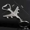 Key Rings RE Personalized Air Plane Model Key Chains Bottle Opener Corkscrew Mens Gift Keychain Creativity Beer Wine Opener Key Ring A930 240412