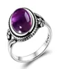 Nasiya Vintage Bohemia Style 8x10MM Oval Natural Amethyst Rings For Women 925 Silver Ring Anniversary Party Gift Fine Jewelry6347671