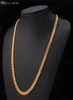 Colar de corrente de póla, carimbo 18k 18k Real Gold Bated 6mm 55cm 22quot Colares clássicos Chain Chain Chain Hip Men 3794743