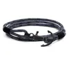 4 size Tom Hope bracelet Eclipse grey thread rope chains stainless steel anchor charms bangle with box and TH79657684