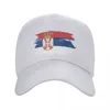 Ball Caps Classic Serbia Flag Baseball Cap Women Men Alitable Ajustement Unisexe Serbe fier papa Hat Spring Snapback