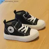 Sneakers Chaussures pour toile Chaussures High Top Boys Sports confortables Sous-semelle Sole Baby Baby Fashion Q240412