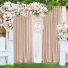 New Arrive Blush Brown Balloons Arch Garland With Sequin Backdrop Curtains For Birthday Wedding Garden Tea Party Decorations