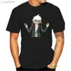 Mens T Shirts For Man Stylish Lucky Nagito Komaeda Danganronpa Tee Shirt Crewneck Bekväm bomullsanime